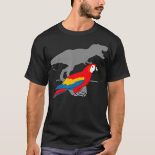 TRe Scarlet Macaw, Funny Dinosaur Parrot, Birb mem T-shirt