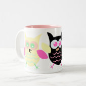 Tre Ugglor Tweekleurige Koffiemok (Voorkant links)