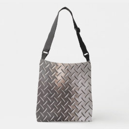 Tread Bord Metalen Print Crossbody Canvas tas