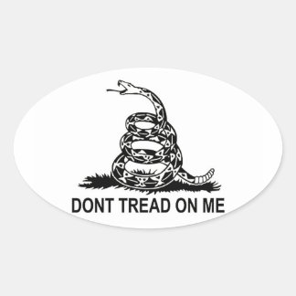 TREAD NIET OP ME Gadsden Flag OVAAL STICKER