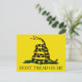 Tread niet op mij, Gadsden vlag theefeest Briefkaart (Staand voorkant)