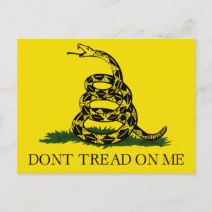 Tread niet op mij, Gadsden vlag theefeest Briefkaart