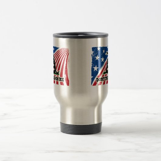 Tread niet op mij patriottisch reisbeker (Center)