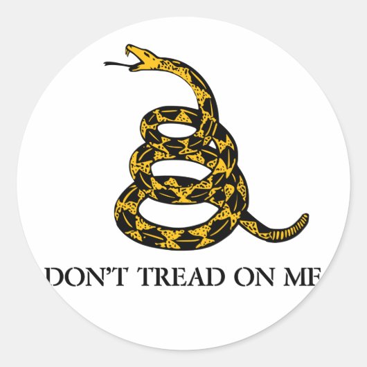 Tread niet op mij Snake Sticker (Voorkant)