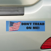 Tread On Me niet met Flag Classic Bumpersticker (Op auto)