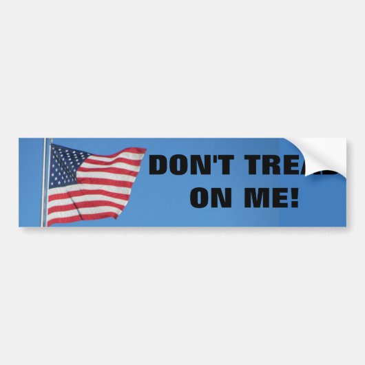Tread On Me niet met Flag Classic Bumpersticker (Voorkant)