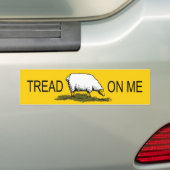 "Tread on me" schapenbumper sticker (Op auto)