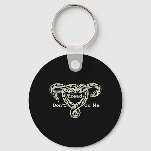 Tread On Me Uterus Snake Pro Roe Feminist Sleutelhanger (Voorkant)