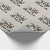 Treadle Sewing Machine & Kittens Cadeaupapier (Hoek)