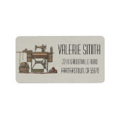 Treadle Sewing Machine & Kittens Etiket (Voorkant)