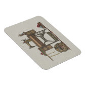 Treadle Sewing Machine & Kittens Magneet (Rechterzijde)