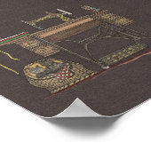 Treadle Sewing Machine & Kittens Poster (Hoek)