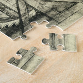 Treadmill Powered Crossbow door Leonardo da Vinci Legpuzzel (Zijkant)