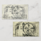 Treadmill Powered Crossbow door Leonardo da Vinci Visitekaartje (Voorkant / Achterkant)