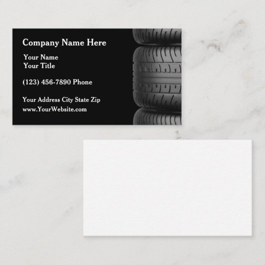Treadontwerp voor autodiensten visitekaartje (Voorkant / Achterkant)