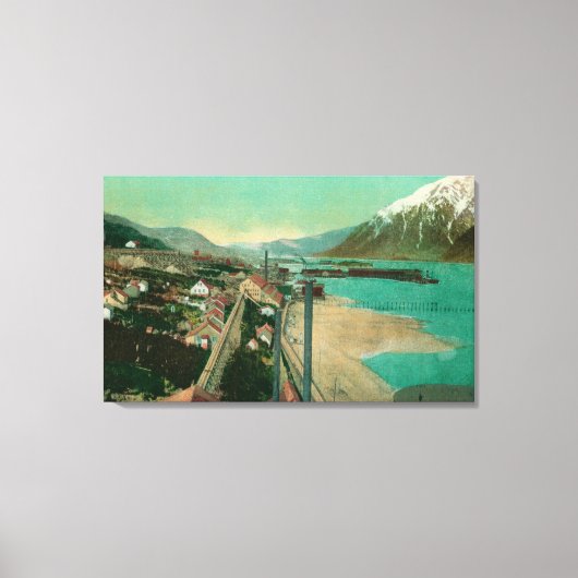 Treadwell, AK en Douglas City en Juneau in Canvas Afdruk (Voorkant)