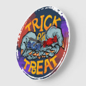 Treak of Treat Scary Halloween Pumpkin  Grote Klok (Hoek)