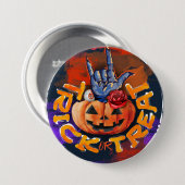 Treak of Treat Scary Halloween Pumpkin Ronde Button 7,6 Cm (Voorkant /achterkant)