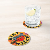 Treak of Treat Scary Halloween Pumpkin Ronde Kartonnen Onderzetter (Insitu)