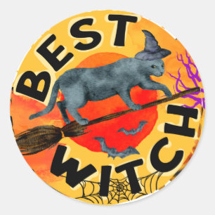 Treak of Treat Scary Halloween Pumpkin Ronde Sticker