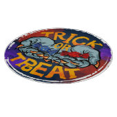 Treak of Treat Scary Halloween Pumpkin Snijplank (Hoek)