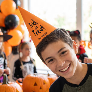 Treak or Treat Aangepaste Halloween Feesthoedjes