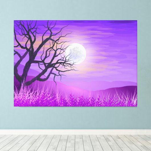 TREAMY LANDSCAPE STRETCHED CANVAS ART PRINT (Insitu (Houten vloer))