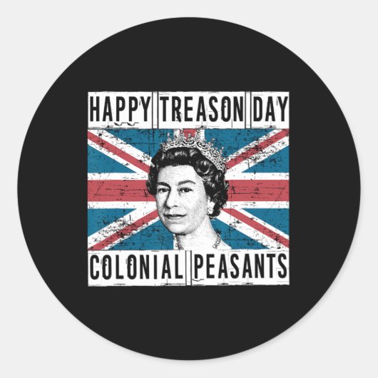 Treasday Britse 4th van juli Ronde Sticker (Voorkant)