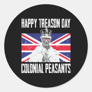 Treasday koning Charles III Britse grappige 4e van Ronde Sticker