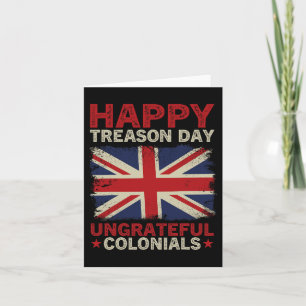 Treasday ondankbare kolonialen 4 juli Britse Kaart