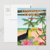 Treasure Beach Jamaica reisposter Briefkaart (Voorkant / Achterkant)