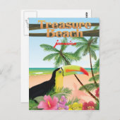Treasure Beach Jamaica reisposter Briefkaart (Voorkant / Achterkant)