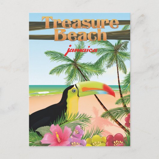 Treasure Beach Jamaica reisposter Briefkaart (Voorkant)