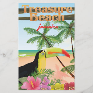 Treasure Beach Jamaica reisposter Briefpapier