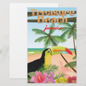 Treasure Beach Jamaica reisposter Briefpapier (Voorkant / Achterkant)