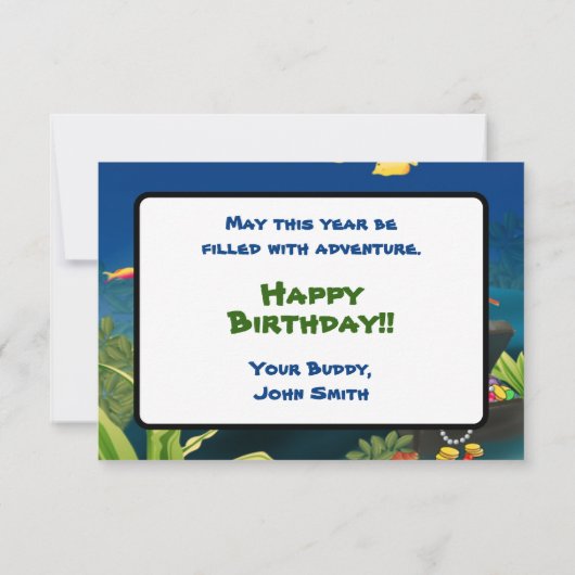 Treasure Birthday Kaart - Gepersonaliseerd (Achterkant)