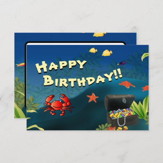Treasure Birthday Kaart - Gepersonaliseerd (Voorkant / Achterkant)