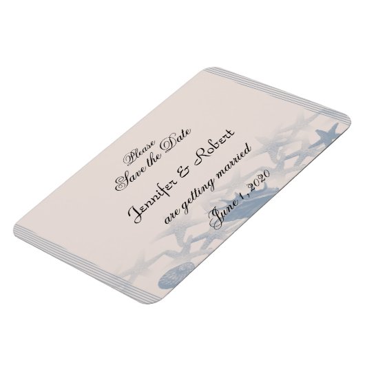 Treasure by the Zee Bruiloft Save the Date Magneet (Linkerzijde)