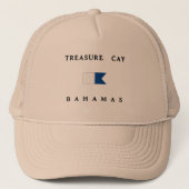 Treasure Cay Bahamas Alpha Dive Flag Trucker Pet (Voorkant)