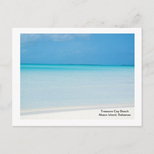 Treasure Cay Beach Briefkaart (Voorkant)