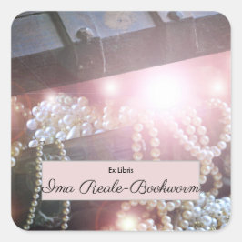 Treasure Chest Bookplate-labels Vierkante Sticker