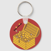 : Treasure Chest Coin Sleutelhanger met "Keep It C (Voorkant)