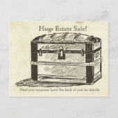Treasure Chest Estate Sale Rommage Trunk Briefkaart (Voorkant)