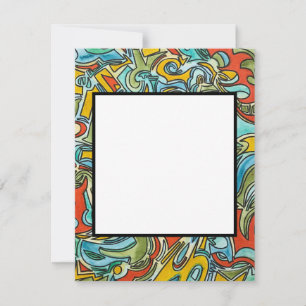 Treasure Chest-Hand Gepilleerde Abstracte Waterver Notitiekaartje