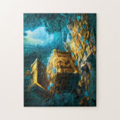 Treasure Chest in Cave Light Fantasy Painting Legpuzzel (Verticaal)
