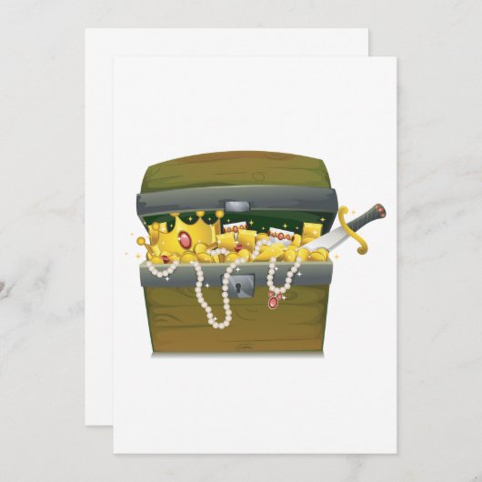 Treasure Chest Kaart (Voorkant / Achterkant)