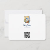 Treasure Chest Map Boat Birthday QR Code RSVP Kaartje (Achterkant)