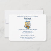 Treasure Chest Map Boat Birthday QR Code RSVP Kaartje (Voorkant)