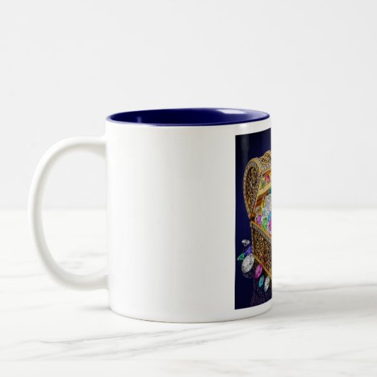 Treasure Chest Mug Tweekleurige Koffiemok (Links)