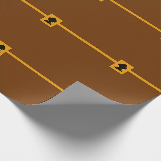 Treasure Chest Pixel Art Gift Wrap - Gold Cadeaupapier (Hoek)